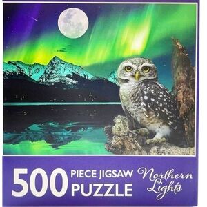 New Northern Lights Owl 500-Piece Jigsaw Puzzle by Page Publications